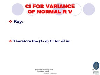 Confidence intervals (probabilty and statistics | PPT