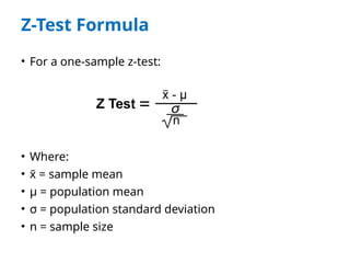 Confidence intervals, hypothesis testing and statistical tests of ...