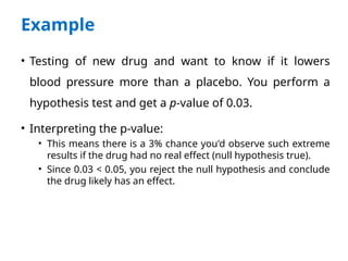 Confidence intervals, hypothesis testing and statistical tests of ...