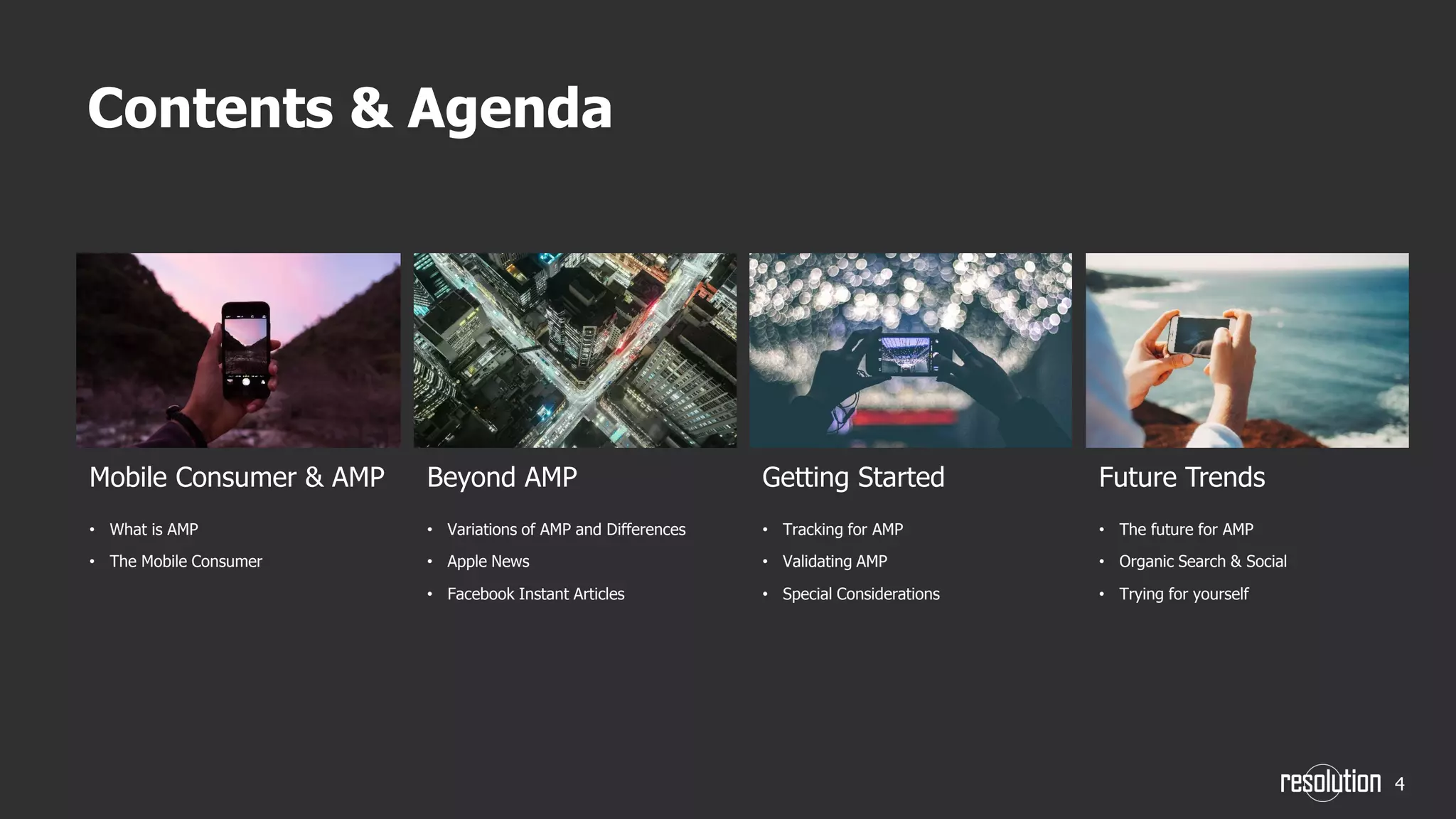 Contents & Agenda
4
Mobile Consumer & AMP
• What is AMP
• The Mobile Consumer
Beyond AMP
• Variations of AMP and Differences
• Apple News
• Facebook Instant Articles
Getting Started
• Tracking for AMP
• Validating AMP
• Special Considerations
• The future for AMP
• Organic Search & Social
• Trying for yourself
Future Trends
 