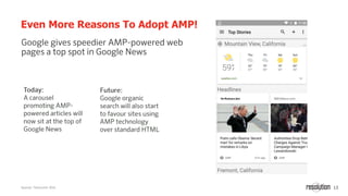 13
Even More Reasons To Adopt AMP!
Sources: Techcrunch 2016
 