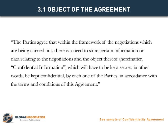 confidentiality agreement contract template and sample