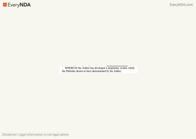 Confidentiality Agreement for Writers and Authors