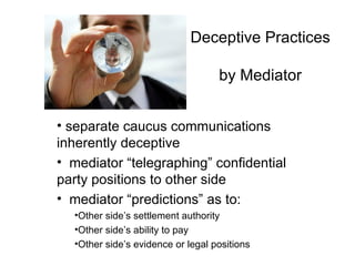 Deceptive Communication Example Confidentiality In Negotiating Settlement Agreements | PPT