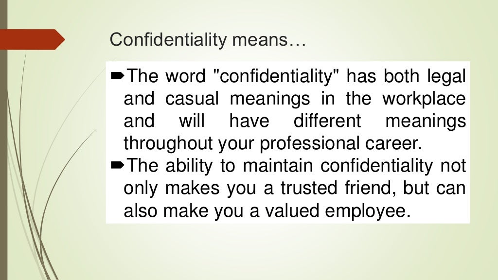 Confidentiality in the workplace (1)