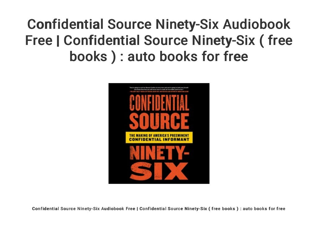 Confidential Source Audiobook Free Confidential Source N…