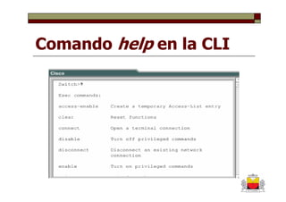 Comando help en la CLI
 