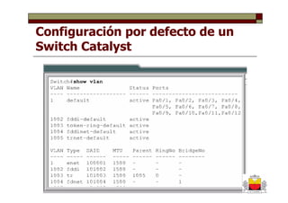 Configuración por defecto de un
Switch Catalyst
 