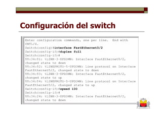 Configuración del switch
 