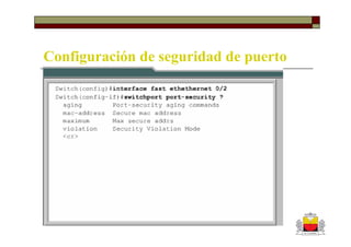 Configuración de seguridad de puerto
 