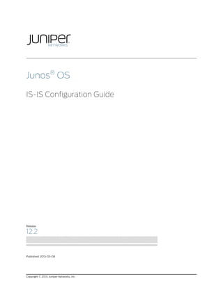 Juniper MX Config guide-routing-is-is | PDF