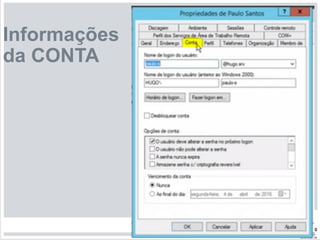 Informações
da CONTA
 