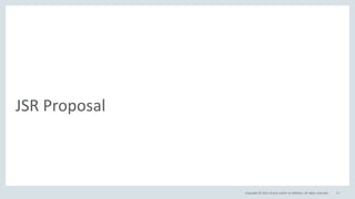 Copyright © 2016, Oracle and/or its affiliates. All rights reserved.
JSR Proposal
17
 