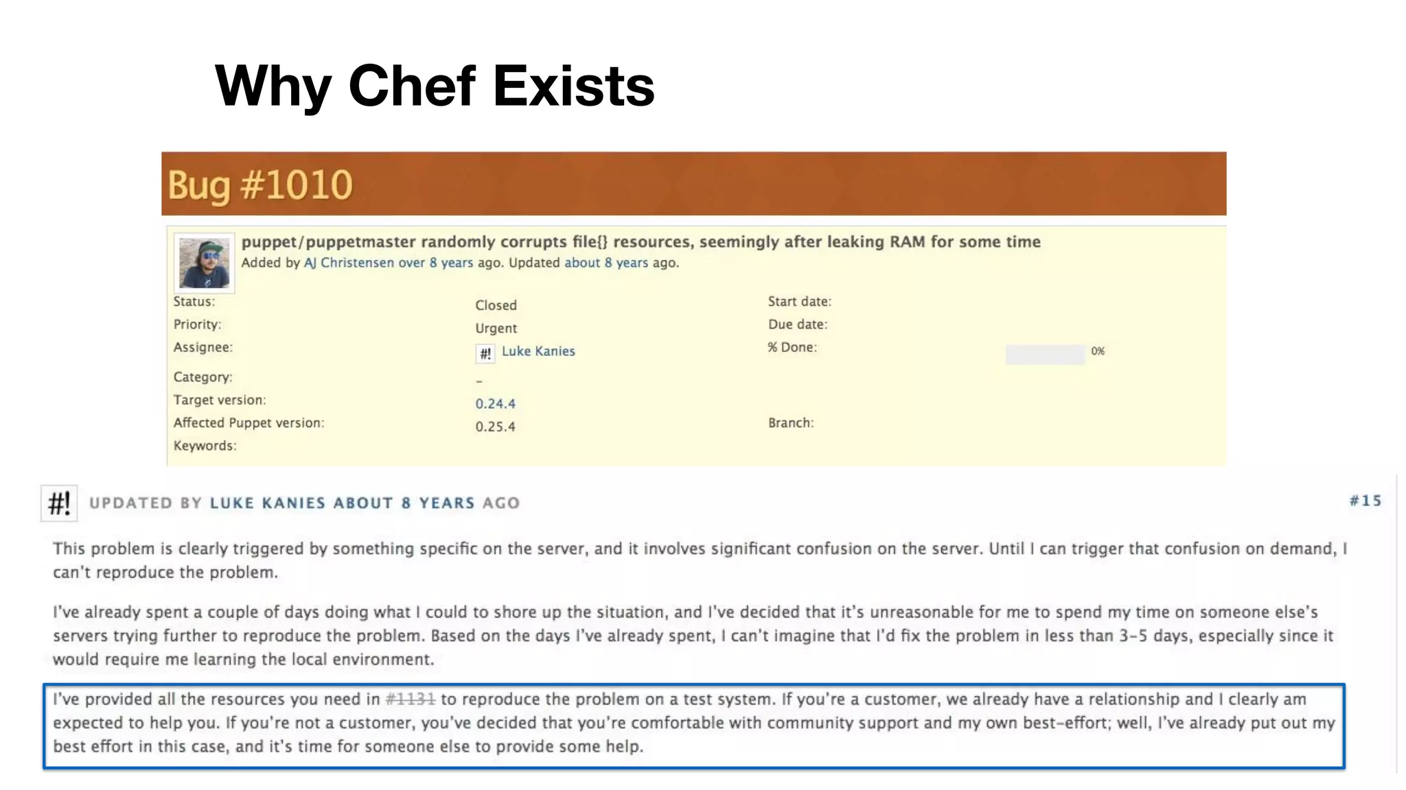 Why Chef Exists
 