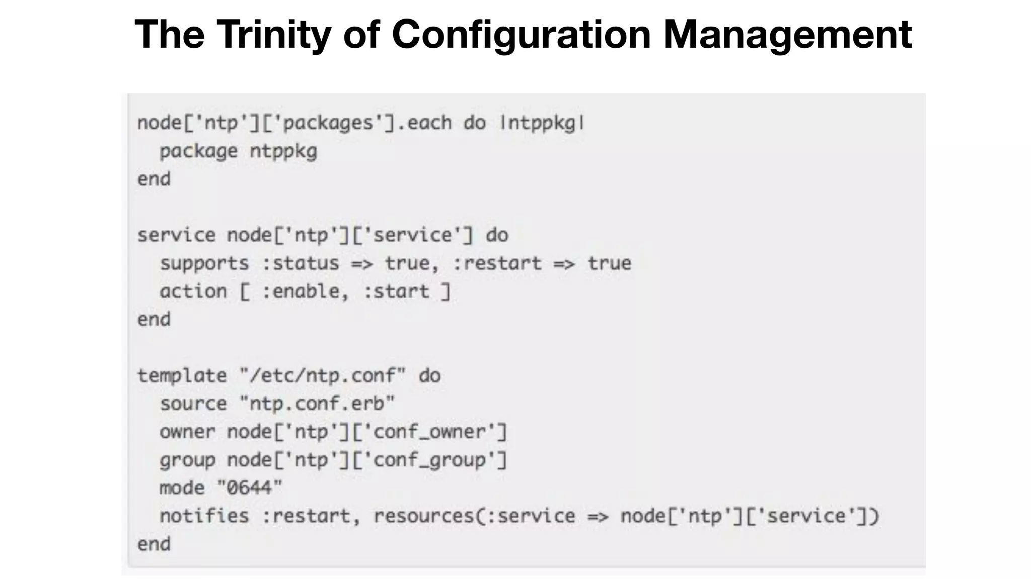 The Trinity of Configuration Management
 