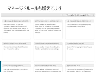 マネージドルールも増えてます
 