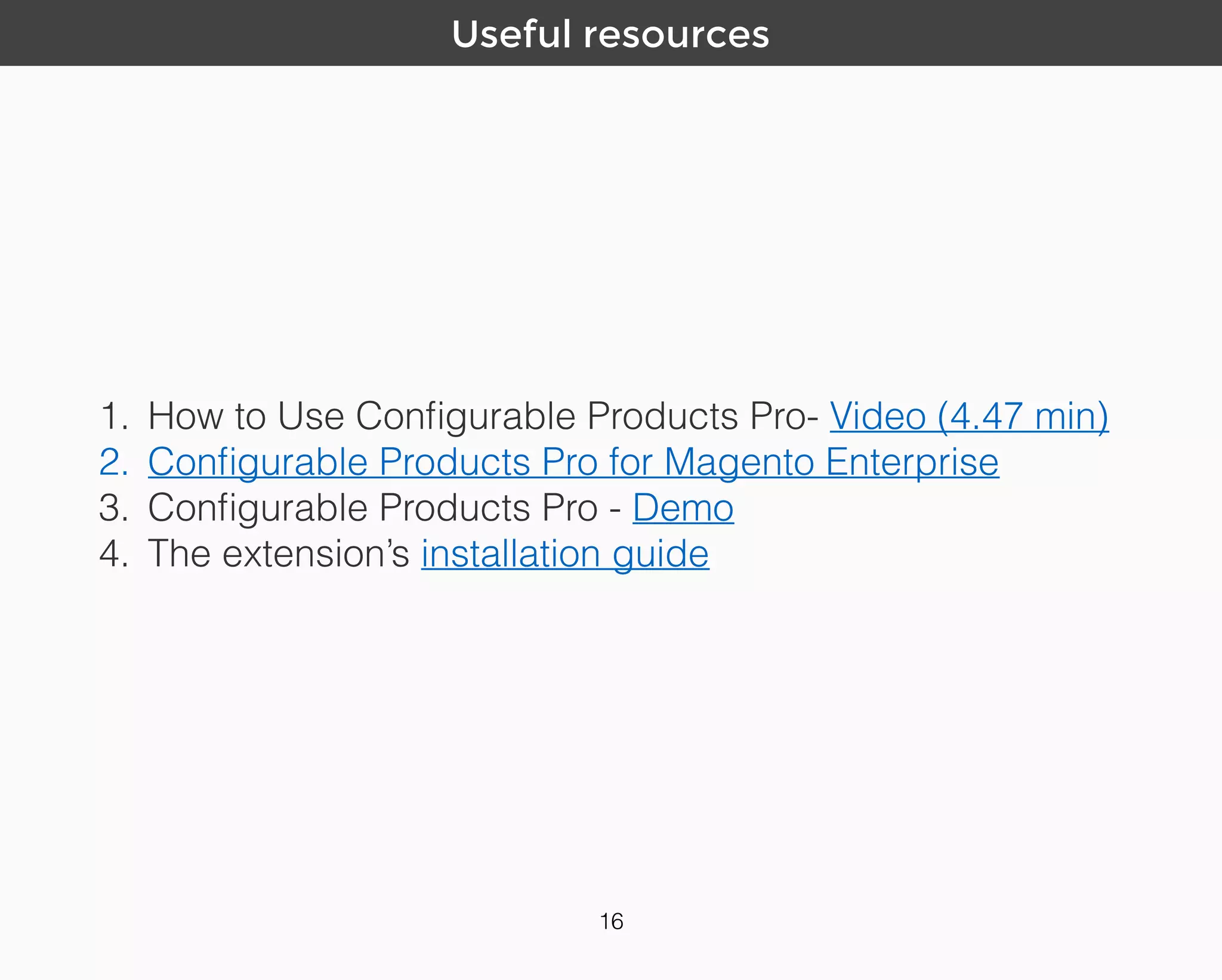 AitocUseful resources
Useful Resources
1. Introduction Video (4.47 min) - http://bit.ly/1NsFW4Z
2. Live demo - http://bit.ly/1lJLf3B
3. Magento Enterprise Version - http://bit.ly/1lhMHcX
System > Aitoc Modules Manager > Manage Class Rewrites
 