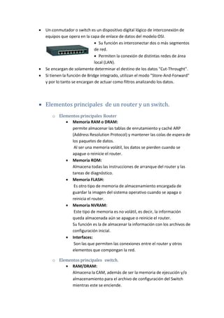 Configuración básica de un router y switch | PDF