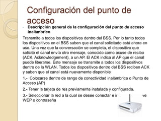 Configuracion de acceso wlan PPT Descarga Gratuita