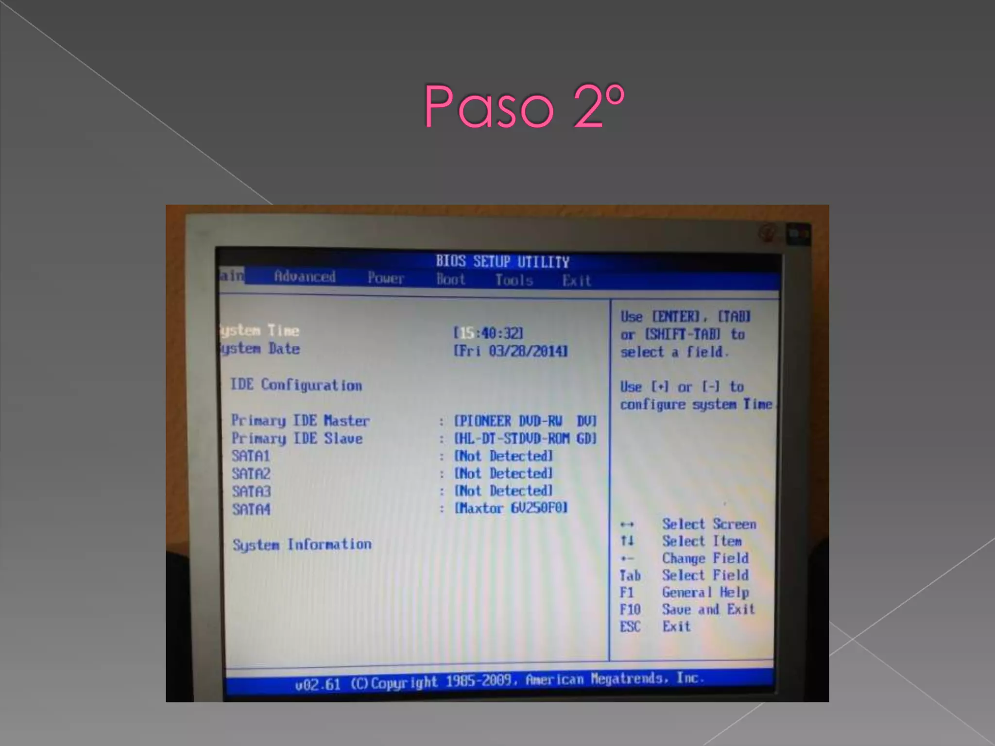 Configuración del boot
