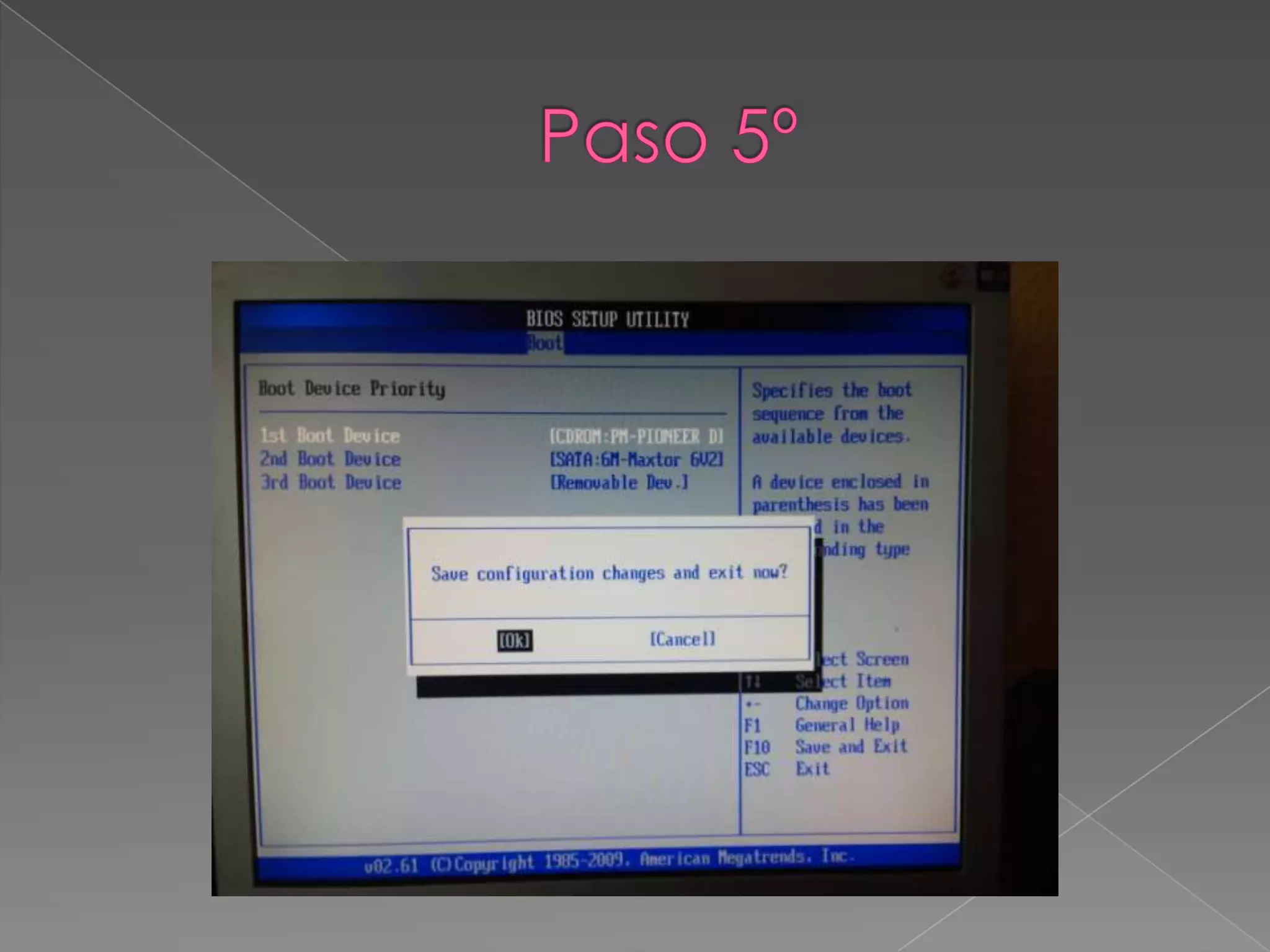 Configuración del boot