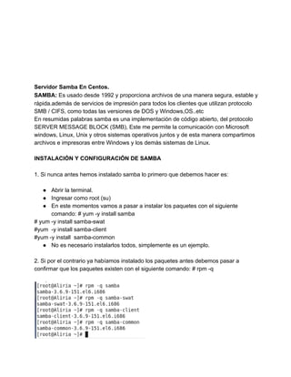 Instalación de SAMBA en CentOS 6.2 | PDF