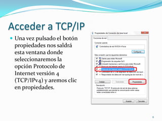 Configuración tcp ip | PPT
