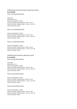 Configuracion basica de vlan con un router