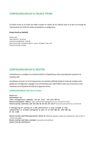 Configuracion basica de vlan con un router