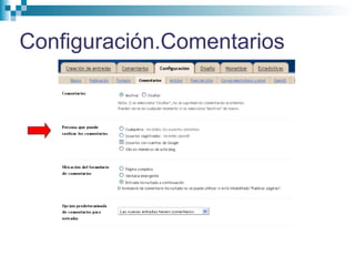 Configuración.Comentarios