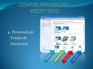 4. Personalizar
Fondo de
Escritorio
 