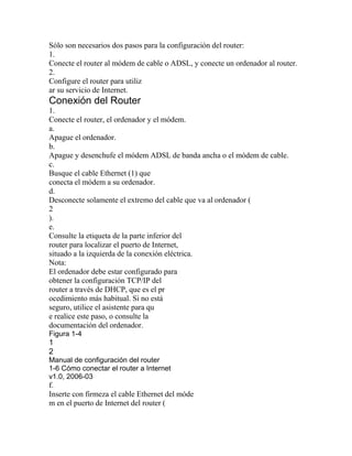 Instalacion y Configuracion de Routeres | PDF