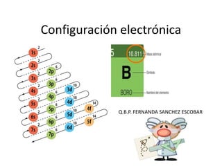 Configuración electrónica
Q.B.P. FERNANDA SANCHEZ ESCOBAR
 