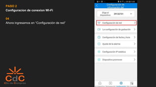 PASO 2
Configuracion de conexion Wi-Fi
04
Ahora ingresamos en “Configuración de red”
 