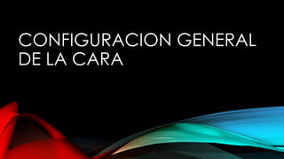 CONFIGURACION GENERAL
DE LA CARA
 