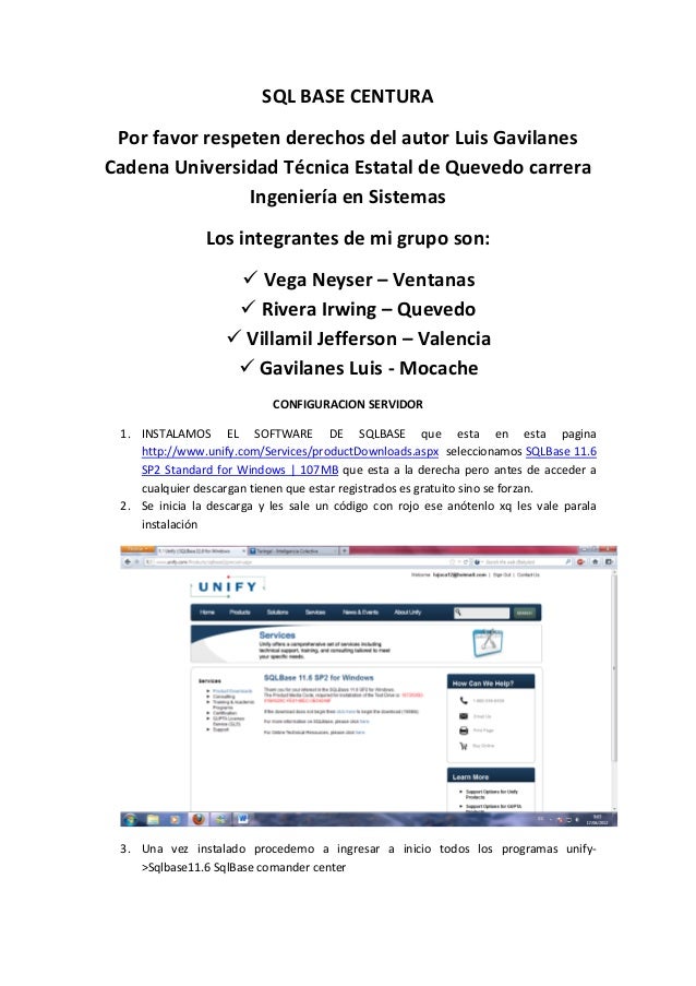 Centura Sqlbase Software
