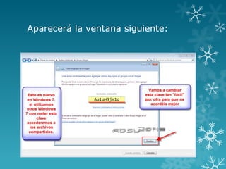 Aparecerá la ventana siguiente:
 