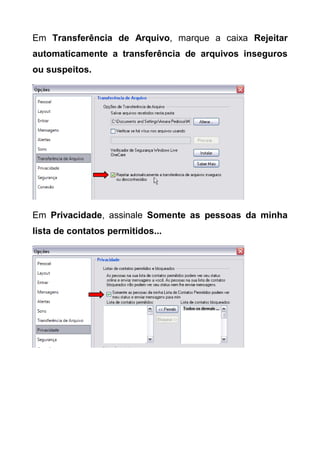 Configurando Msn