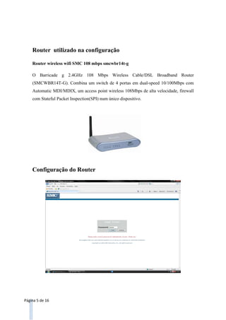 Smc Internet Configuração de um router trabalho rlw | DOC