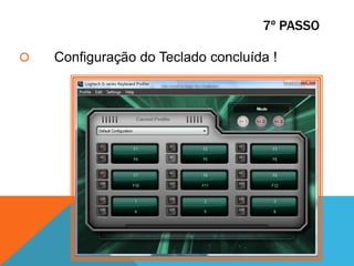 Configuração de um teclado