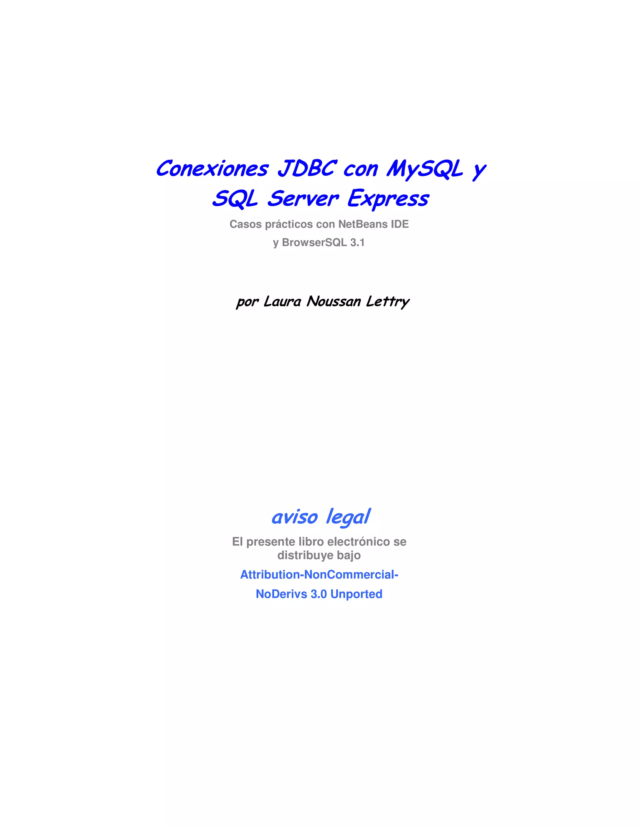 Conexiones JDBC con MySQL y SQL Server Express - Casos Prácticos con ...