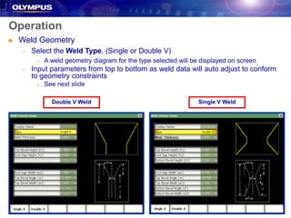 Digital Weld Geometry Using Camera Configuratión Weld Overlay Epoch 1000i.ppt