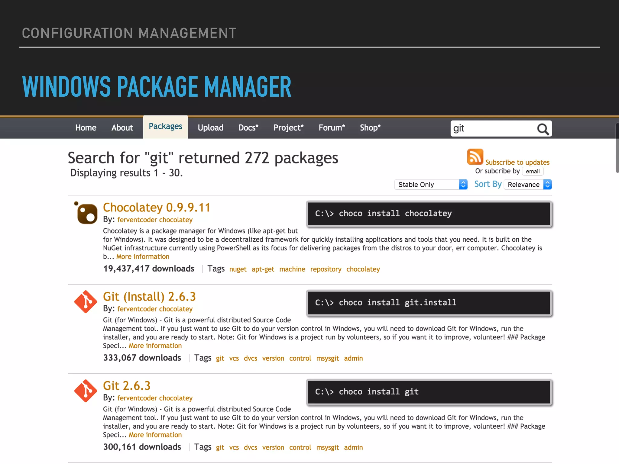 CONFIGURATION MANAGEMENT
SOURCE CONTROL
21
 