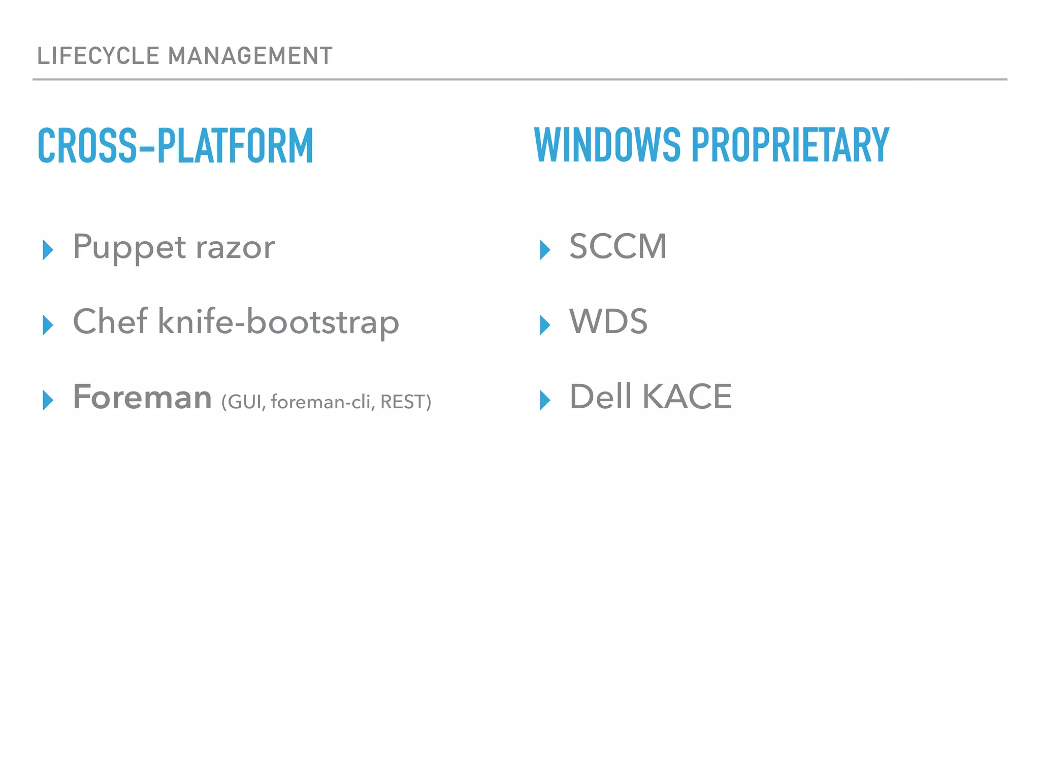 LIFE CYCLE
MANAGEMENT
24
 