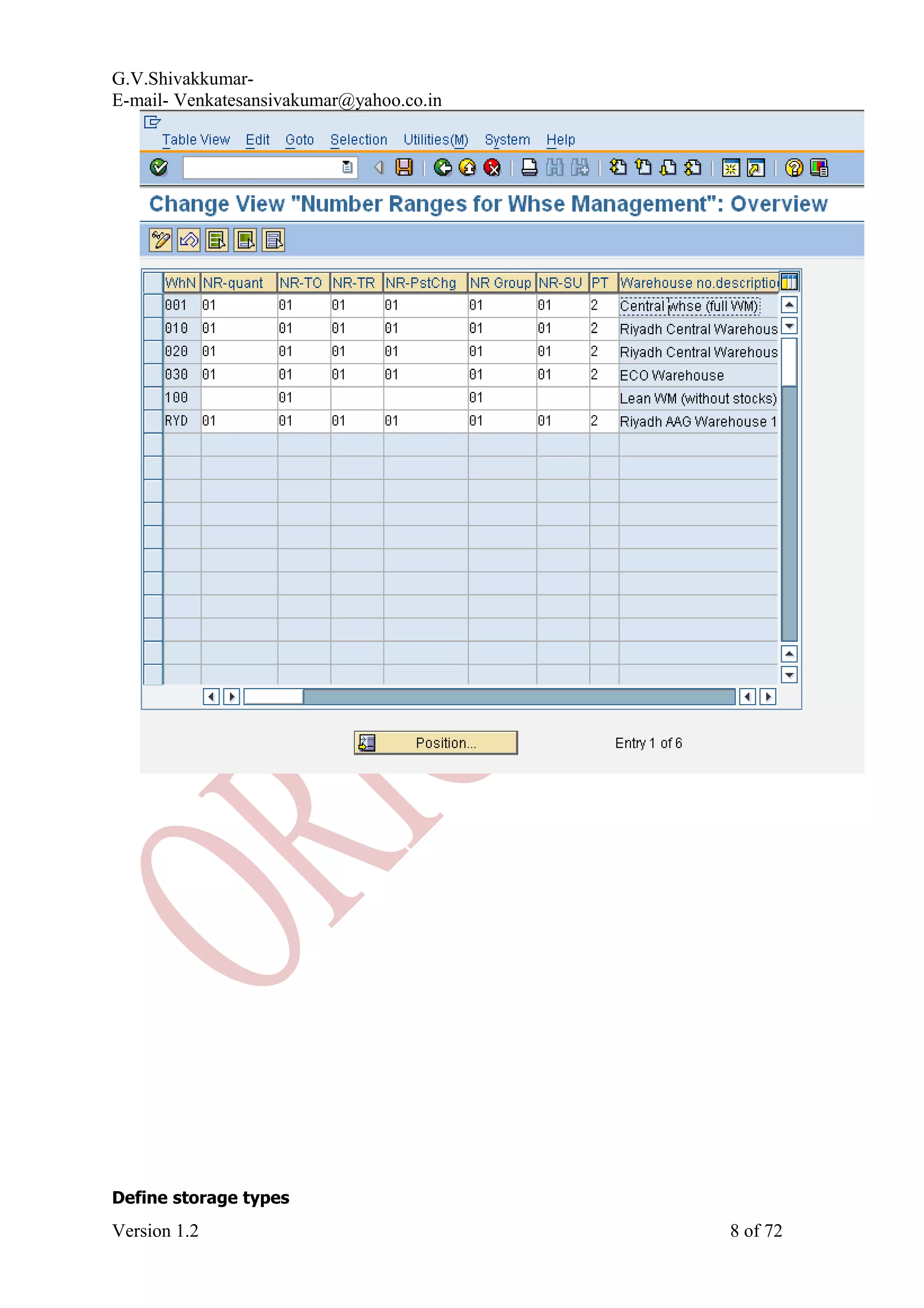 G.V.Shivakkumar- E-mail- Venkatesansivakumar@yahoo.co.in Define storage types Version 1.2 8 of 72 