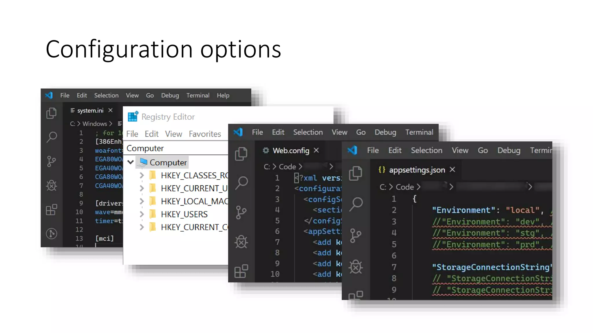 Configuration options
 