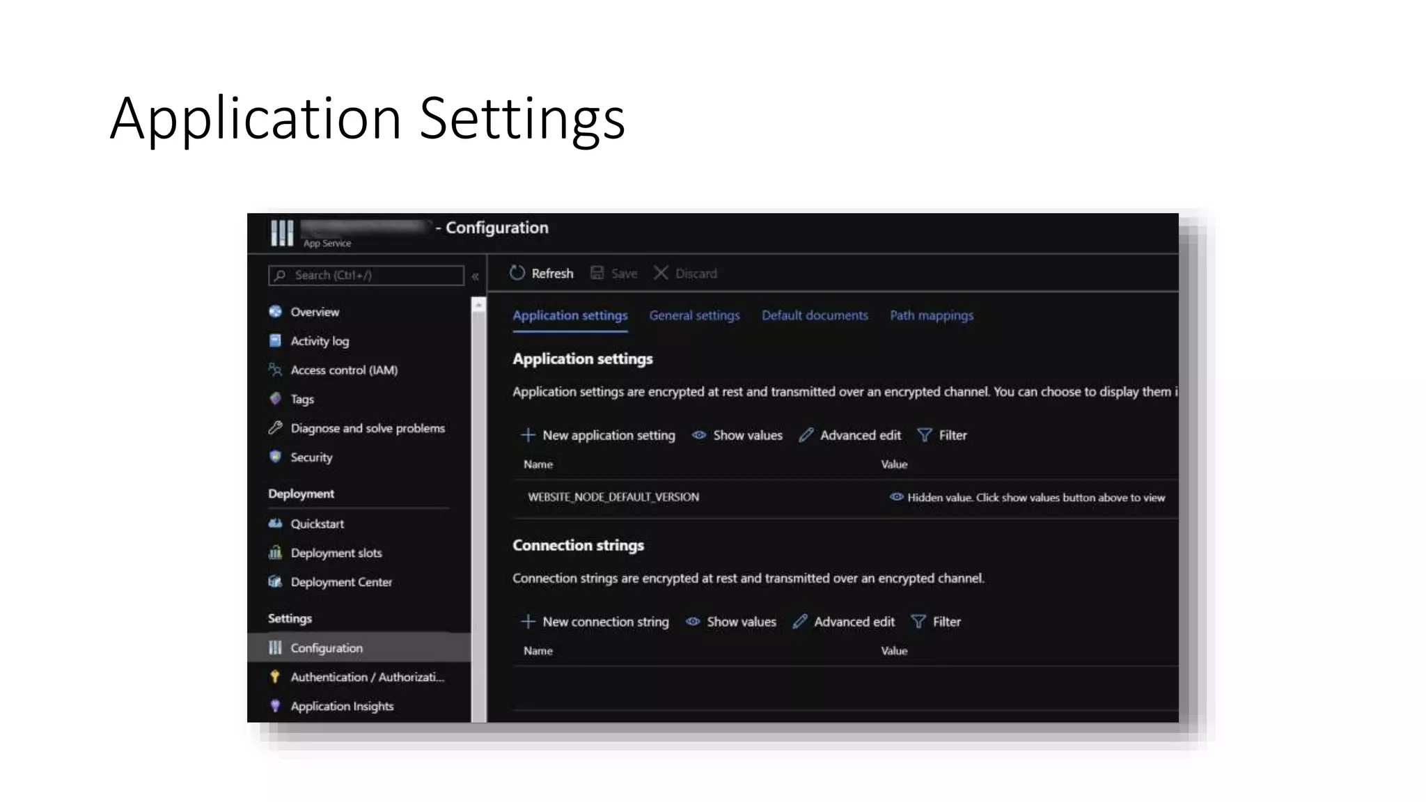 Application Settings
 