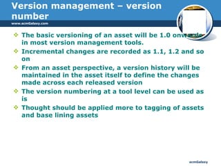 Version Management Rule Configuration Management | PPT