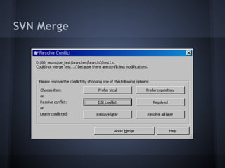 SVN Merge

 