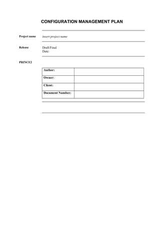 Configuration management plan | DOC